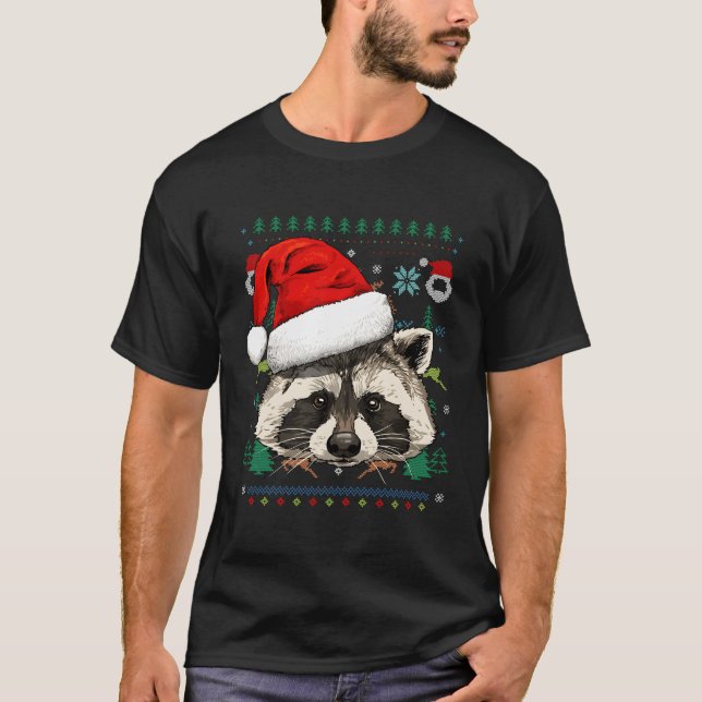Racoon Ugly Santa T-Shirt (Front)