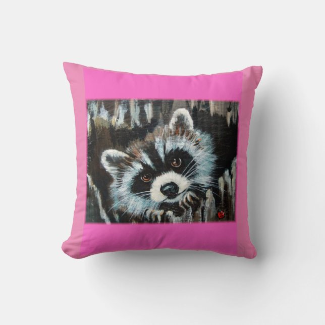 Racoon Valentine Pillow (Front)