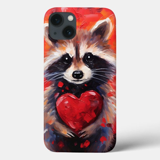 Racoon Valentines day Case-Mate iPhone Case (Back)