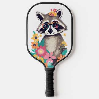 Racoon w Glasses Personalised Pickleball Paddle