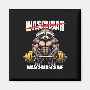 Racoon Washing Machine Bodybuilding Fitness Gym  Magnet