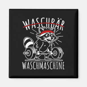 Racoon Washing Machine Racoon Fitness Bodybuildi Magnet