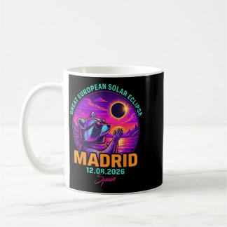 Racoon Watching Eclipse Total Solar Eclipse 2026 Coffee Mug