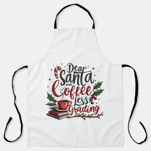 Racoon Wearing Santa Hat and Christmas Apron