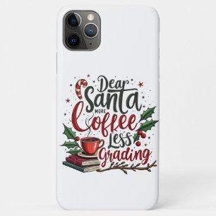 Racoon Wearing Santa Hat and Christmas iPhone 11 Pro Max Case