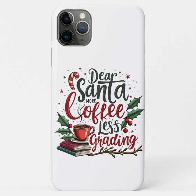 Racoon Wearing Santa Hat and Christmas Case-Mate iPhone Case (Back)