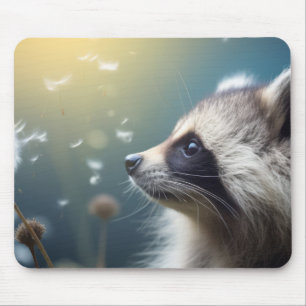 Racoon Wild Animal Tranquil Peaceful Mouse Pad