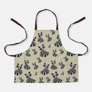 Racoon Wildlife Graphic Pattern Apron