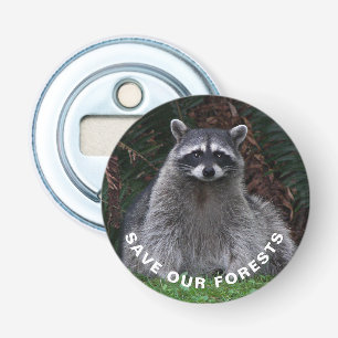 Racoon Wildlife Photo Forest Conservation Bottle Opener