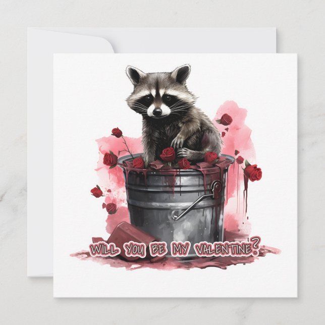 Racoon Will you be my Valentine? (Front)