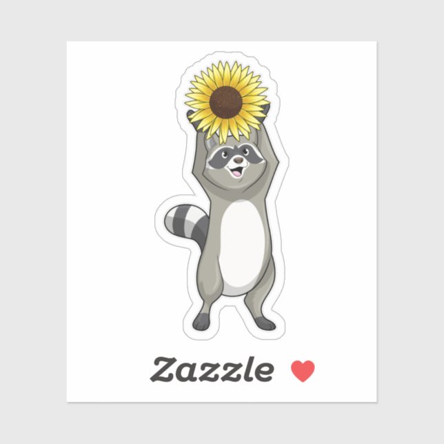 Racoon with Sunflower (Sheet)