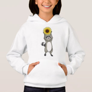 Racoon with Sunflower