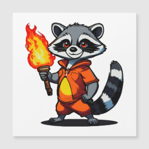 Racoon with Torch