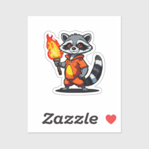 Racoon with Torch