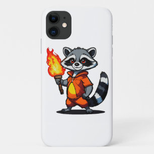 Racoon with Torch iPhone 11 Case
