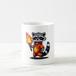 Racoon with Torch Coffee Mug