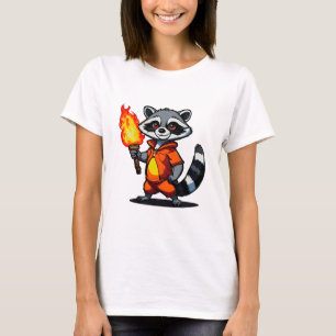 Racoon with Torch T-Shirt
