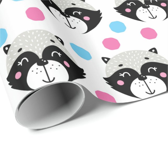 Racoon Wrapping Paper (Roll Corner)