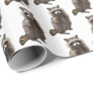 Racoon Wrapping Paper Roll