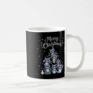 Racoon Xmas Tree Racoon Christmas Tree Merry Chr Coffee Mug