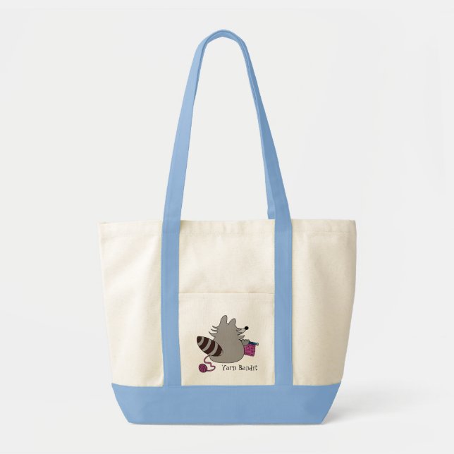 Racoon Yarn Bandit Knitting Bag (Front)