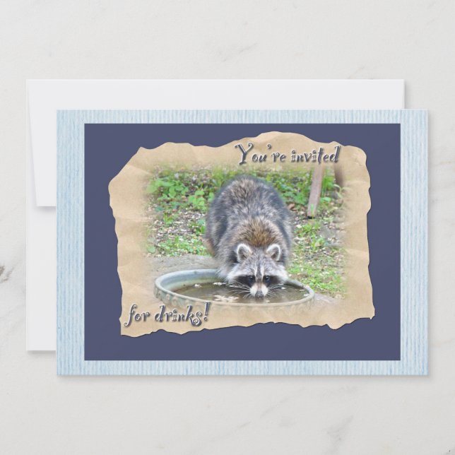 Racoon - You're Invited for Drinks Invitation (Front)