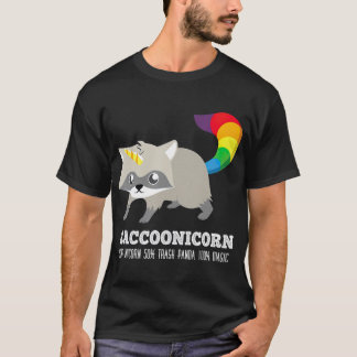 Racoonicorn  Funny rash Panda Racoon Unicorn T-Shirt