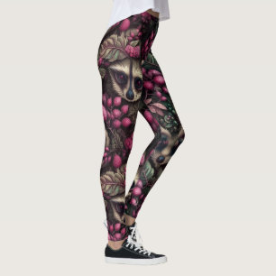 Racoons in the Raspberries leggings - Cute