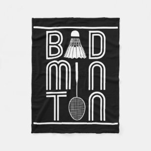 Racquet Smash Shuttle Player Badminton  Fleece Blanket