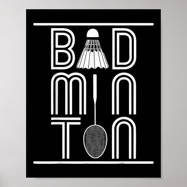 Racquet Smash Shuttle Player Badminton  Poster (Front)
