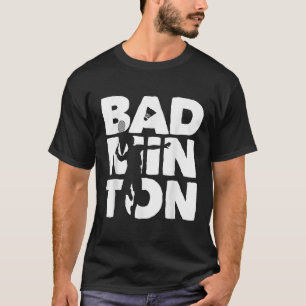 Racquet Smash Shuttle Player Badminton T-Shirt