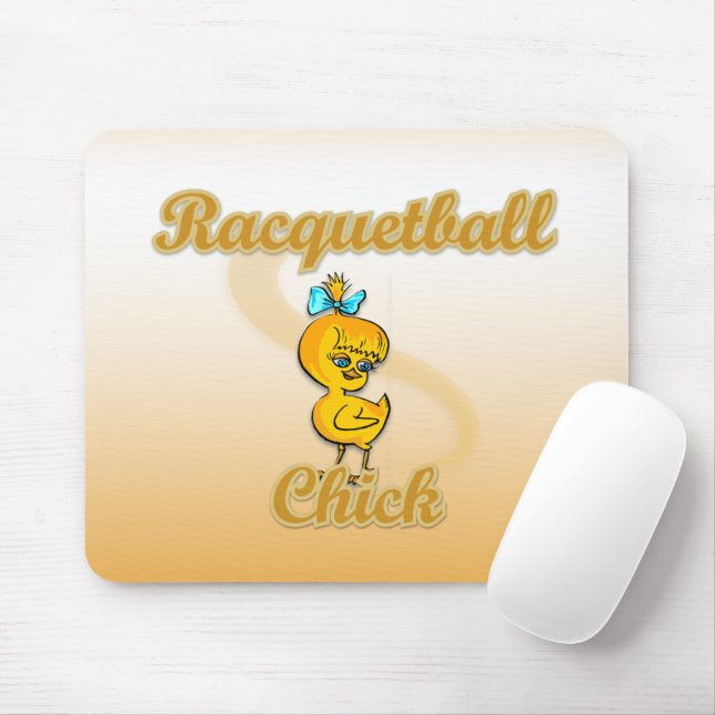 Racquetball Chick Mouse Pad (With Mouse)