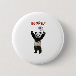 Racquetball Panda Score 6 Cm Round Badge