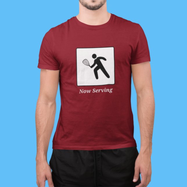 Racquetball Player Pedestrian Street Sign And Text T-Shirt (Creator Uploaded)