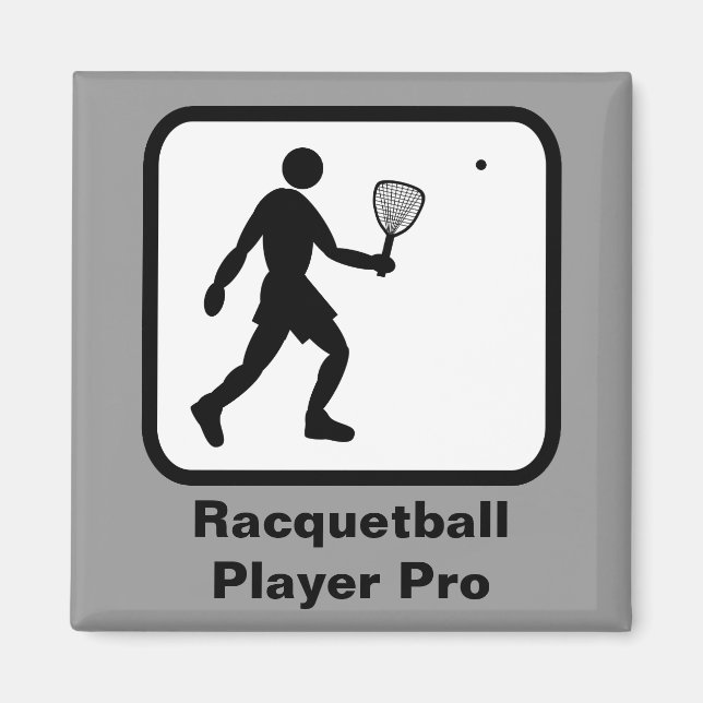 Racquetball Player Pro Magnet (Front)