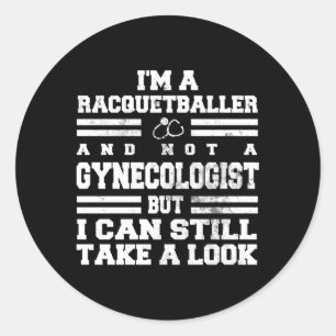 Racquetball Player Racquetball Classic Round Sticker
