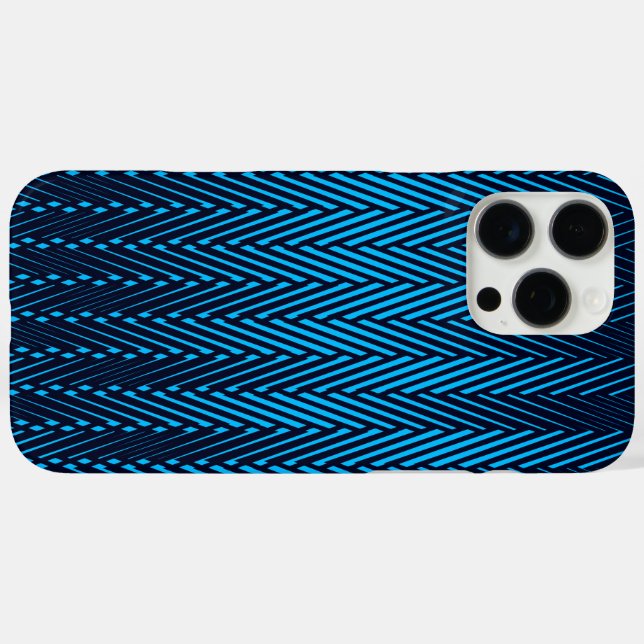 Rad Abstract Geometric Black & Blue Stripes Trippy Case-Mate iPhone Case (Back (Horizontal))
