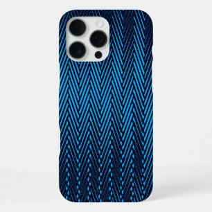 Rad Abstract Geometric Black & Blue Stripes Trippy iPhone 16 Pro Max Case