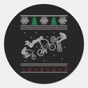 Rad Bmx Shirt - Christmas In July - Snowflake Shir Classic Round Sticker