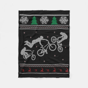 Rad Bmx Shirt - Christmas In July - Snowflake Shir Fleece Blanket