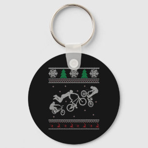 Rad Bmx Shirt - Christmas In July - Snowflake Shir Key Ring