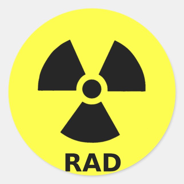 rad classic round sticker (Front)