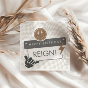 Rad Cool Dude Boys' Birthday Napkin