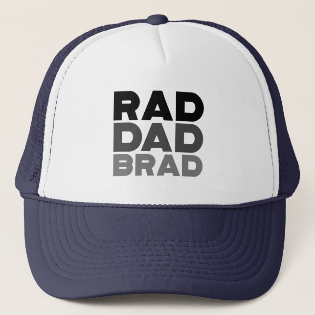 Rad Dad Brad Trucker Hat (Front)