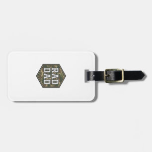 Rad Dad Camo Hexagon Vintage Engraving Design_1 Luggage Tag