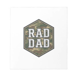Rad Dad Camo Hexagon Vintage Engraving Design_1 Notepad