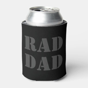 Rad Dad charcoal grey black modern typography cool Can Cooler
