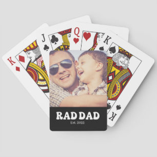 Rad Dad Est. Retro Photo Playing Cards