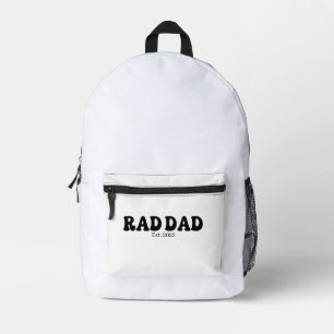Rad Dad Est. Retro Printed Backpack