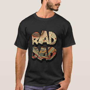 Rad Dad Father's Day Retro Vintage Black Trendy T-Shirt